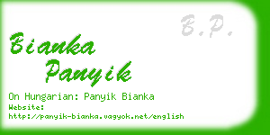 bianka panyik business card